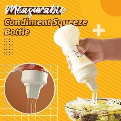 Picture of Sauce Dispenser Bottle, Multipurpose Kitchen Tools | Portable Sauce Bottle with Lid Five Holes | 280ml Squeeze Bottle - Multicolor