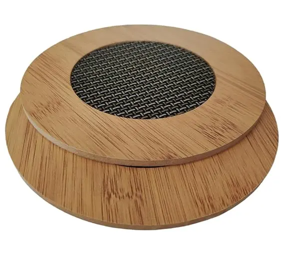 Picture of Round Shape Shape Heating Insulation Resistant Natural Bamboo Wooden Coaster Heat Table Ware Pad Place Mat for Hot Coffee, Bowl Tea Cup, Home - Multicolor