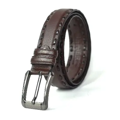 Picture of Pure Leather Belt for Man Black - Black,One size fits all