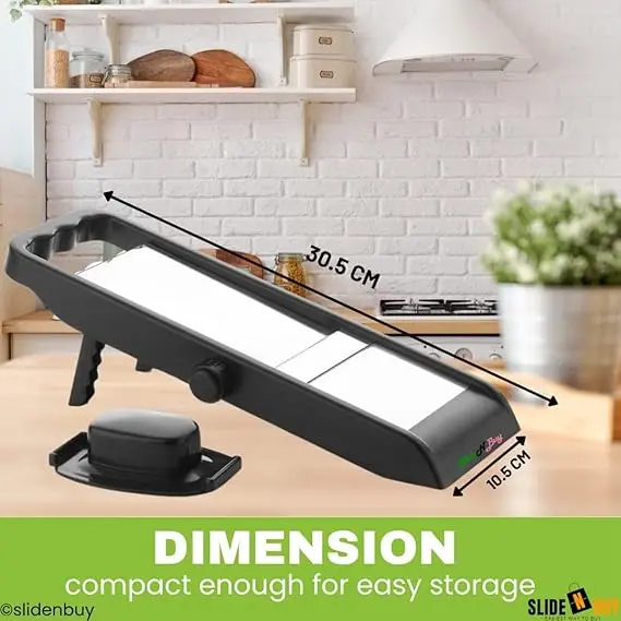 Picture of Premium Stainless Steel Slicer for Potato Multipurpose, Onion & Vegetable Chopper, 3 in 1 Adjustable, Cutter, Grater, Vegetable Slicer & Fruit Chopper for Kitchen, Smooth Cutting Chopper - Multicolor