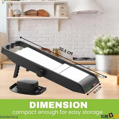 Picture of Premium Stainless Steel Slicer for Potato Multipurpose, Onion & Vegetable Chopper, 3 in 1 Adjustable, Cutter, Grater, Vegetable Slicer & Fruit Chopper for Kitchen, Smooth Cutting Chopper - Multicolor