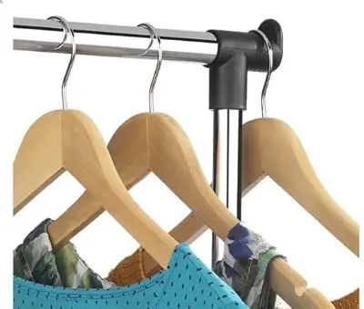 Picture of Premium Double Pole Portable Adjustable Stainless Steel Portable Telescopic Clothes Rack | Foldable and Garment Hanging Rack - Multicolor