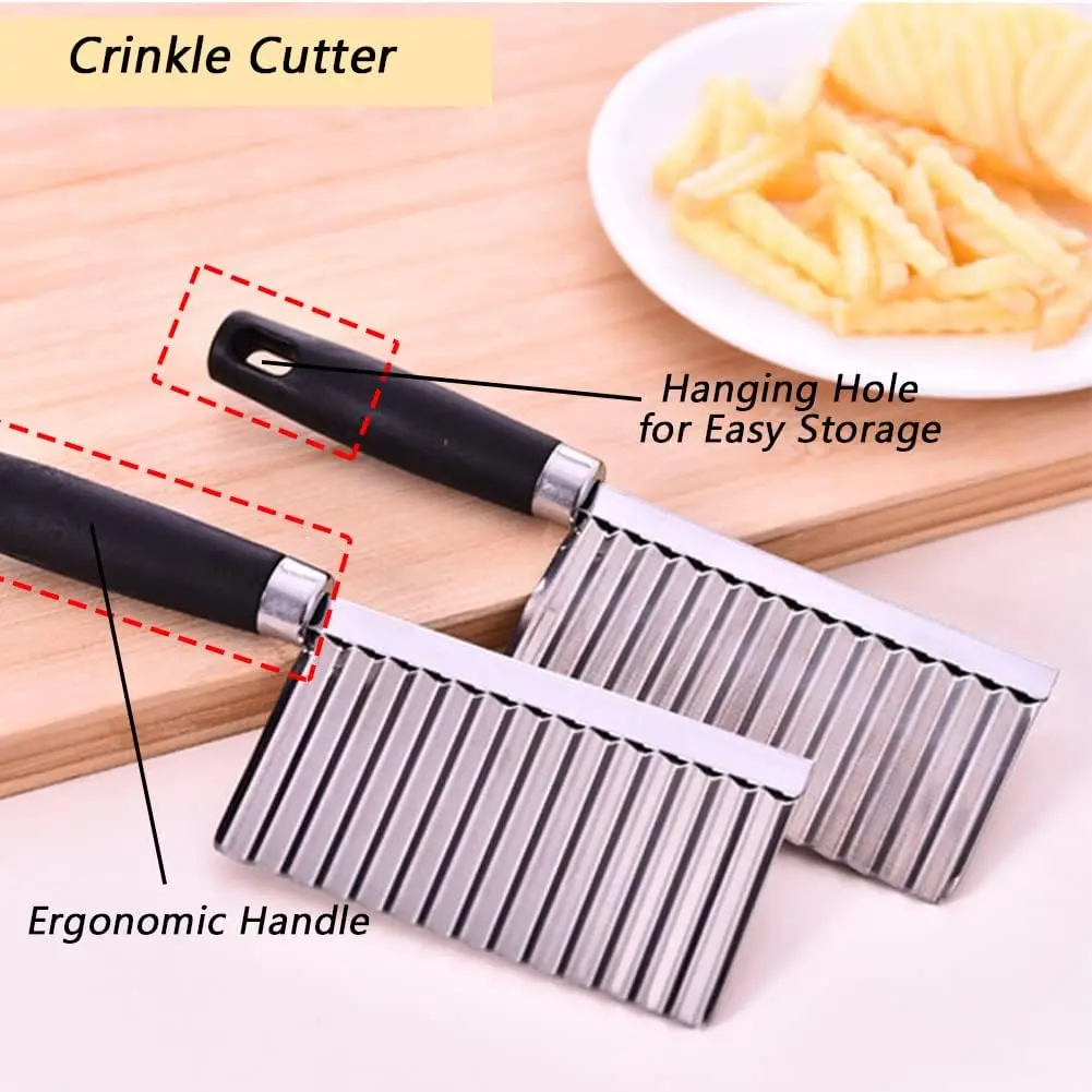 Picture of Potato Wavy Slicing Cutter French Fries Cutter Vegetable - Multicolor