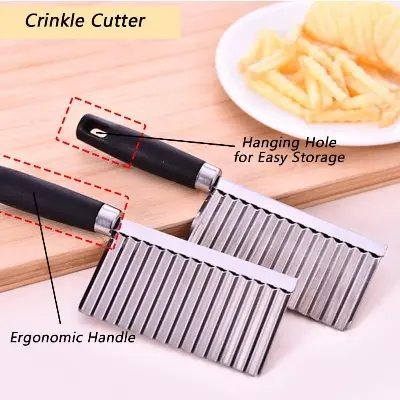 Picture of Potato Wavy Slicing Cutter French Fries Cutter Vegetable - Multicolor