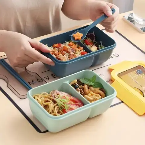 Picture of Portable Leak-Proof Lunch Box - 850ml Capacity, Eco-Friendly Design-Generous 850ml capacity-Comes in two parts - Multicolor