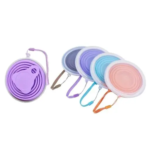 Picture of Portable Foldable Collapsible outdoor Travel Silicone Coffee Cup with cover folding water - Coffee Mug - Coffee Mug - Multicolor