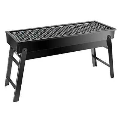 Picture of Portable BBQ Charcoal Barbecue Grill Machine - 24 Inch - Black - Black