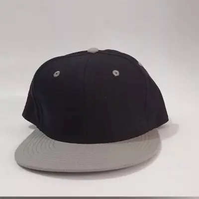 Picture of New Flat Brim Snapback Baseball DJ Cap Deep Black - Black,Int: One size