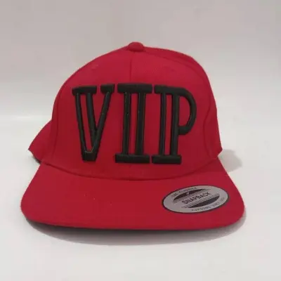 Picture of New Flat Brim Snapback Baseball DJ Cap - Red,Int: One size