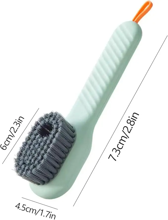Picture of Multifunctional Scrubbing Brush, Press Cleaning Brush, Long Handle, brush - Multicolor