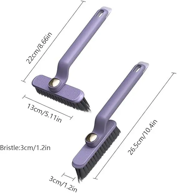 Picture of Multi-Function Rotating Crevice Cleaning Brush,Hard Bristle Crevice Cleaning Brush - Multicolor