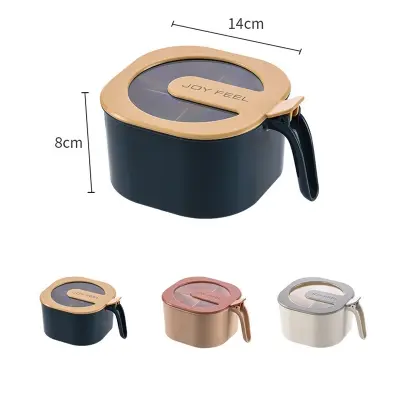 Picture of Multi Storage 4 Section Kitchen Spices Lid Box With Spoons - Multicolor