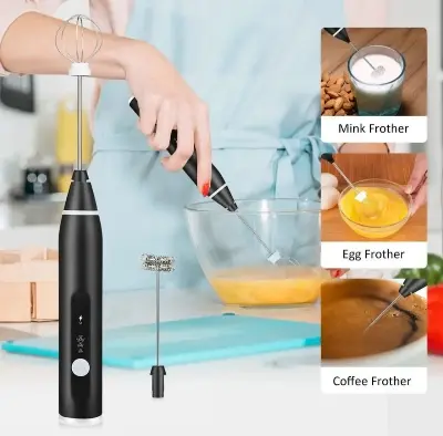 Picture of Mini Electric Handheld Milk Frother Electric Blender with USB Electrical Maker Whisk Mixe - Multicolor