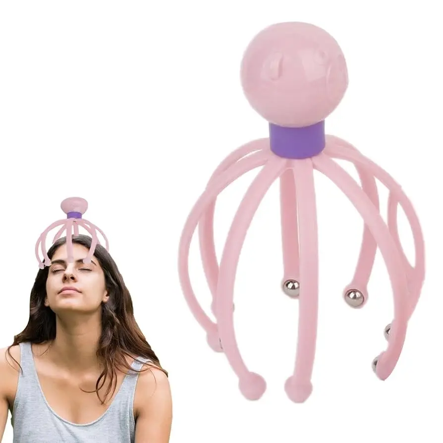 Picture of Manual 12-Claws Head Massager Octopus Shaped Hair Scalp Massage Tools Two Colors Optional - Multicolor