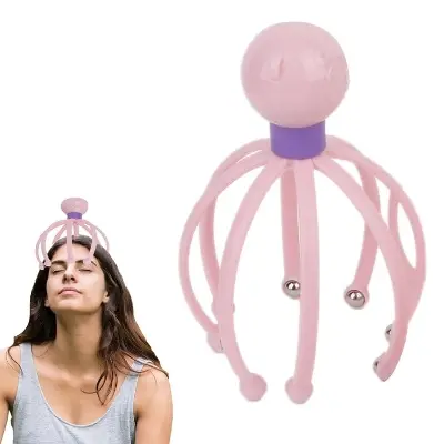 Picture of Manual 12-Claws Head Massager Octopus Shaped Hair Scalp Massage Tools Two Colors Optional - Multicolor