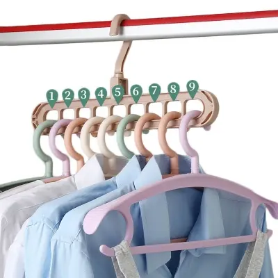 Picture of Magic Multi-port Support hangers for Clothes Drying Rack Multi-function Plastic Clothes rack drying hanger Storage Hangers
