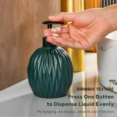 Picture of Liquid Soap Dispenser for Bathroom & Kitchen Sink - Multi-Use Hand Wash Gel Shampoo, Conditioner, Sanitizer Bottle - 400ml ABS Plastic - Multicolor
