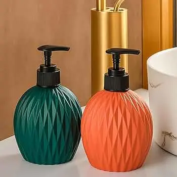 Picture of Liquid Soap Dispenser for Bathroom & Kitchen Sink - Multi-Use Hand Wash Gel Shampoo, Conditioner, Sanitizer Bottle - 400ml ABS Plastic - Multicolor