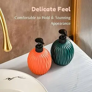 Picture of Liquid Soap Dispenser for Bathroom & Kitchen Sink - Multi-Use Hand Wash Gel Shampoo, Conditioner, Sanitizer Bottle - 400ml ABS Plastic - Multicolor