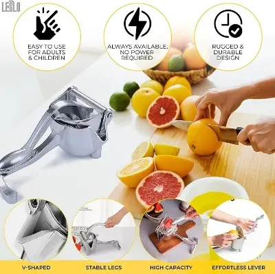 Picture of Lemon Squeezer Aluminium Alloy Manual Fruit Juicer, - Silver