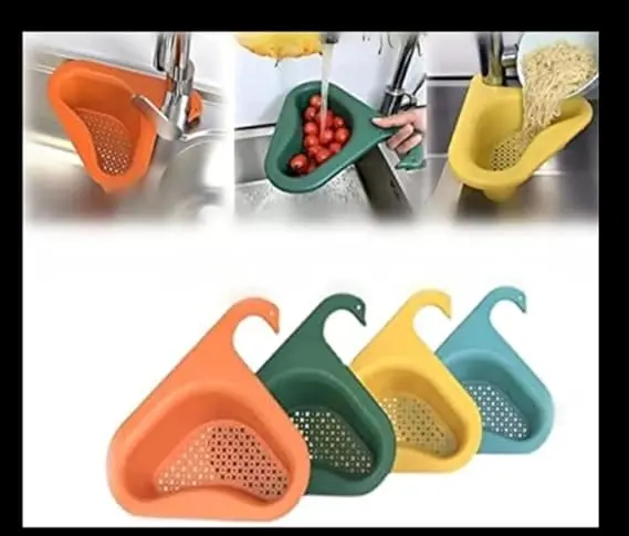 Picture of lastic Water Strainer or Washer Bowl for Rice Vegetable & Fruits (Rice Bowl, Pack of 1) - Multicolor