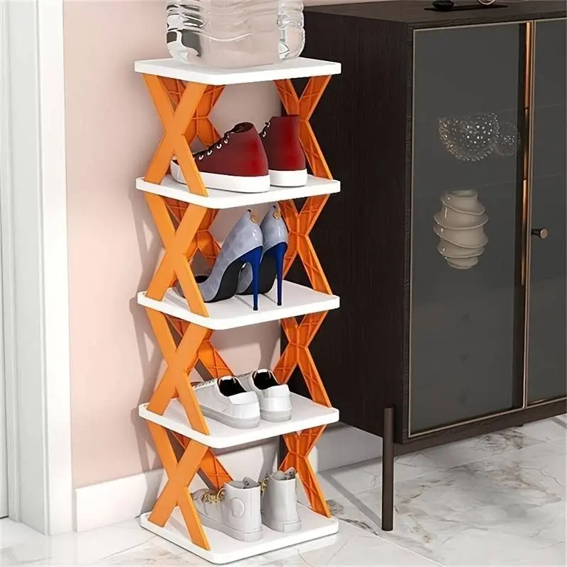 Picture of Large Size Multilayer Shoe Rack- 5 Layer Shoe Shelf Removable Shoe Cabinet With Extra X Stand (1pcs) - Multicolor