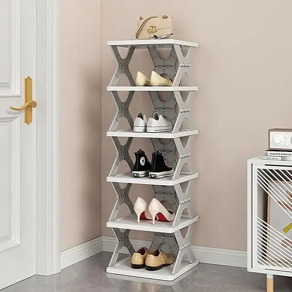 Picture of Large Size Multilayer Shoe Rack- 5 Layer Shoe Shelf Removable Shoe Cabinet With Extra X Stand (1pcs) - Multicolor