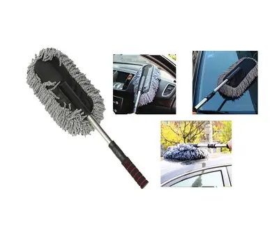 Picture of Large Microfiber Telescoping Car Wash Body Duster Brush Dirt Dust Mop Cleaning Tool Dusting Mops Dusters - Multicolor