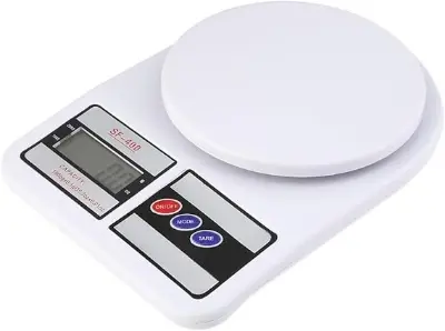 Picture of Kitchen Digital Weighing Scale, Multipurpose, White, 10 Kg - White