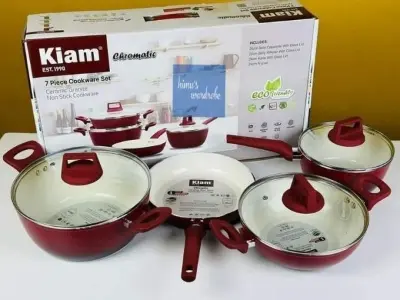 Picture of Kiam 7 Piece Ceramic Coating Granite Non Stick Cookware Set (Induction Cooker Supported - Multicolor