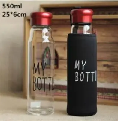 Picture of Jazz Style Water Bottle, Aluminum Cap with Glass 550ml- - Water Bottle - Water Bottle - Multicolor