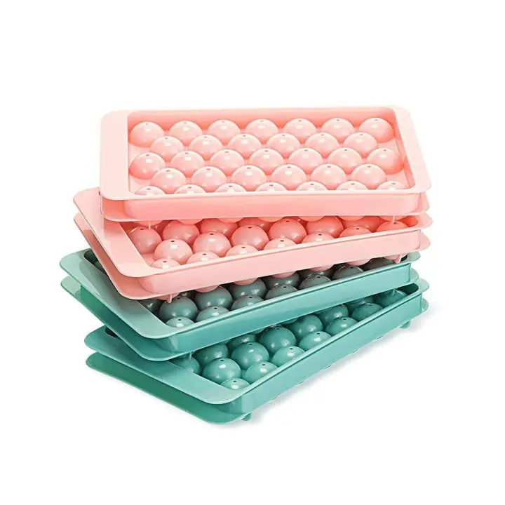 Picture of Ice Cube Tray Round Ice Ball Maker Mold Sphere Circle Ice Chilling Cocktail Whiskey Tea Coffee Ice Cube Mold - Multicolor