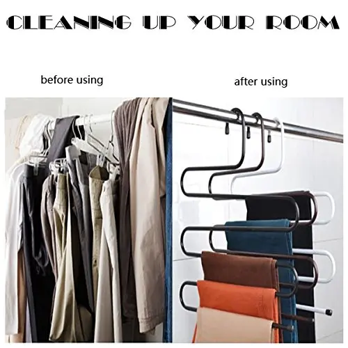 Picture of Hunger Metal Multi-fonction S Shape Clothes Closet Hangers Clothing Organizer - Multicolor