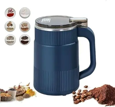 Picture of Household Small Electric Coffee Grinder Kitchen Cereals Nuts Spices Beans Flour Spice Grains Crushing Mill Light - Multicolor