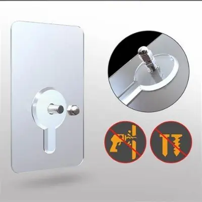 Picture of Hook Non-Marking Screw 10Pcs Punch-Free Wall Stickers Home Seamless Nail W Nut Cap - Multicolor