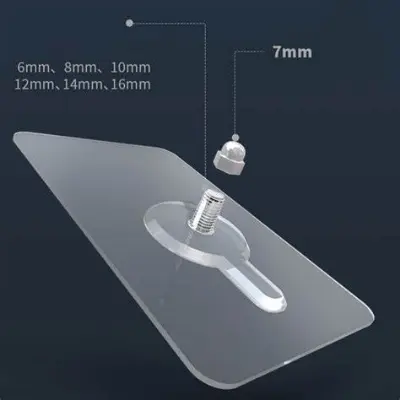 Picture of Hook Non-Marking Screw 10Pcs Punch-Free Wall Stickers Home Seamless Nail W Nut Cap - Multicolor