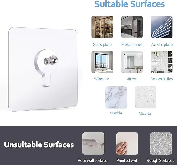 Picture of Hook Non-Marking Screw 10Pcs Punch-Free Wall Stickers Home Seamless Nail W Nut Cap - Multicolor