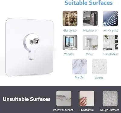 Picture of Hook Non-Marking Screw 10Pcs Punch-Free Wall Stickers Home Seamless Nail W Nut Cap - Multicolor