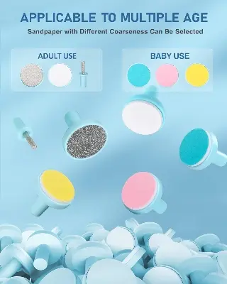 Picture of High Quality Electric Nail Trimmer Set for Newborn Baby | Baby Manicure Set - Multicolor