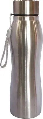 Picture of Helloworld 1 Pc 700Ml Stainless Steel Sports Water Bottle - Ideal For Sports Activities - On-The-Go Hydration - Silver