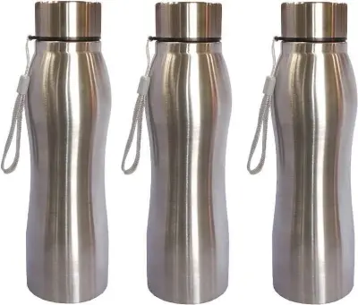 Picture of Helloworld 1 Pc 700Ml Stainless Steel Sports Water Bottle - Ideal For Sports Activities - On-The-Go Hydration - Silver