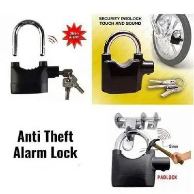 Picture of Heavy Duty Security Siren Alarm Lock System 110db - Black