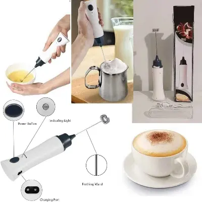 Picture of Hand Liquid Mixer and Coffee Maker Juice Maker Rechargeable - White image Hand Liquid Mixer and Coffee Maker Juice Maker Rechargeable - White image Hand Liquid Mixer and Coffee Maker Juice Maker - Multicolor