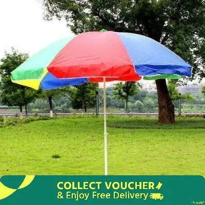 Picture of Garden Outdoor and Fishing Umbrella Big and Full Size (Multicolor) - 36 inch - Multicolor