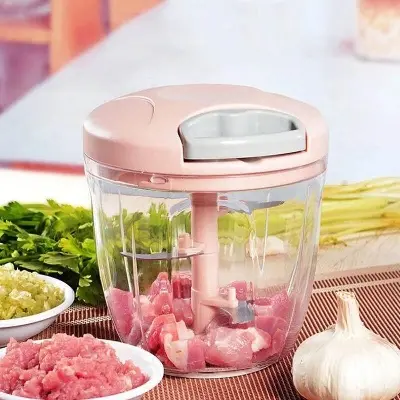 Picture of Food processor manual chopper blender slicer safe free durable household kitchen - Multicolor