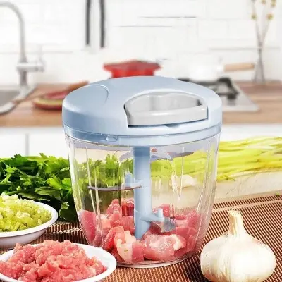 Picture of food processor manual chopper blender slicer safe free durable household kitchen - Multicolor