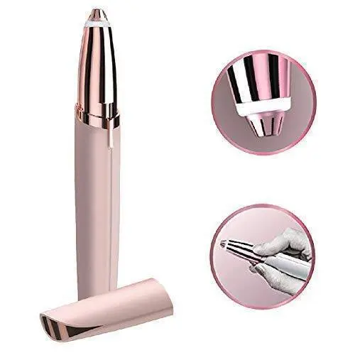 Picture of Finishing Touch Flawless Brows Eyebrow Hair Remover, Eyebrow Hair Remover, Electric Painless Eyebrow Trimmer Epilator for Women, Portable Eyebrow Hair Removal Razor with Light Finishing Touch Flawless Brows Eyebrow Hair Remover, Eyebrow Hair Remover, Elec - Gold