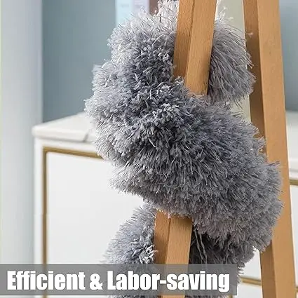 Picture of Fan Cleaner Brush with Long Rod Bendable extendable Duster for Home Cleaning, 100 inch Long Handle Microfiber Fan Cleaning mop - Multicolor