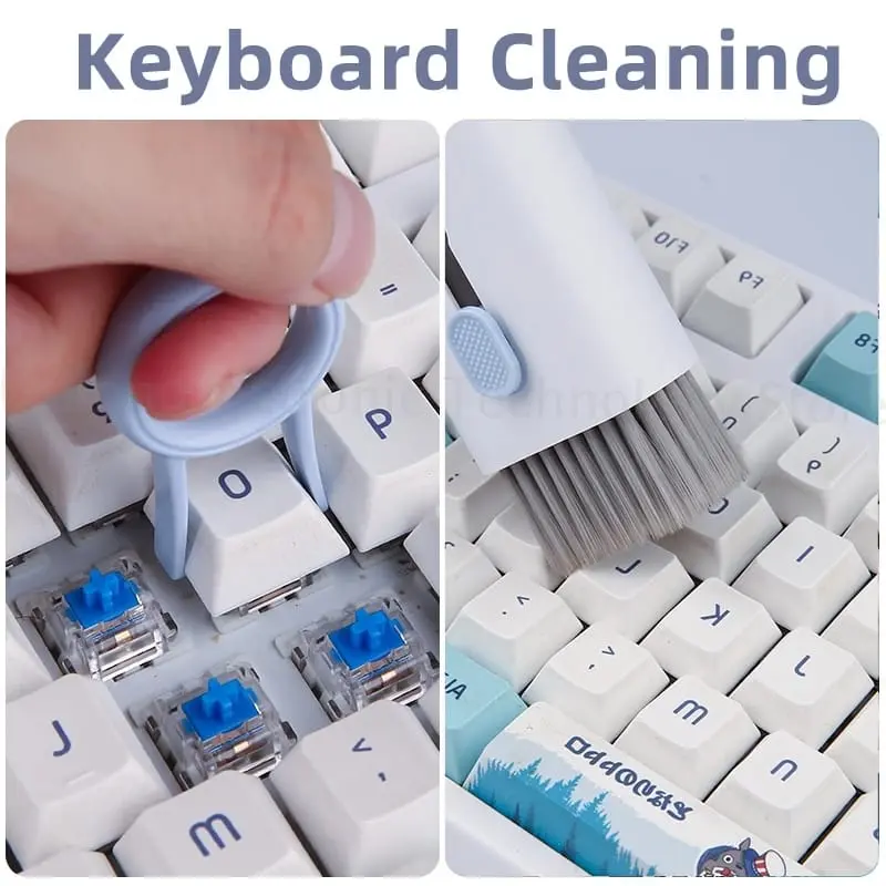 Picture of eyboard Cleaning Tool Portable Multifunctional Cleaning brush Tool Electronics 7 in 1 Earbud keyboard laptop Cleaning - Multicolor