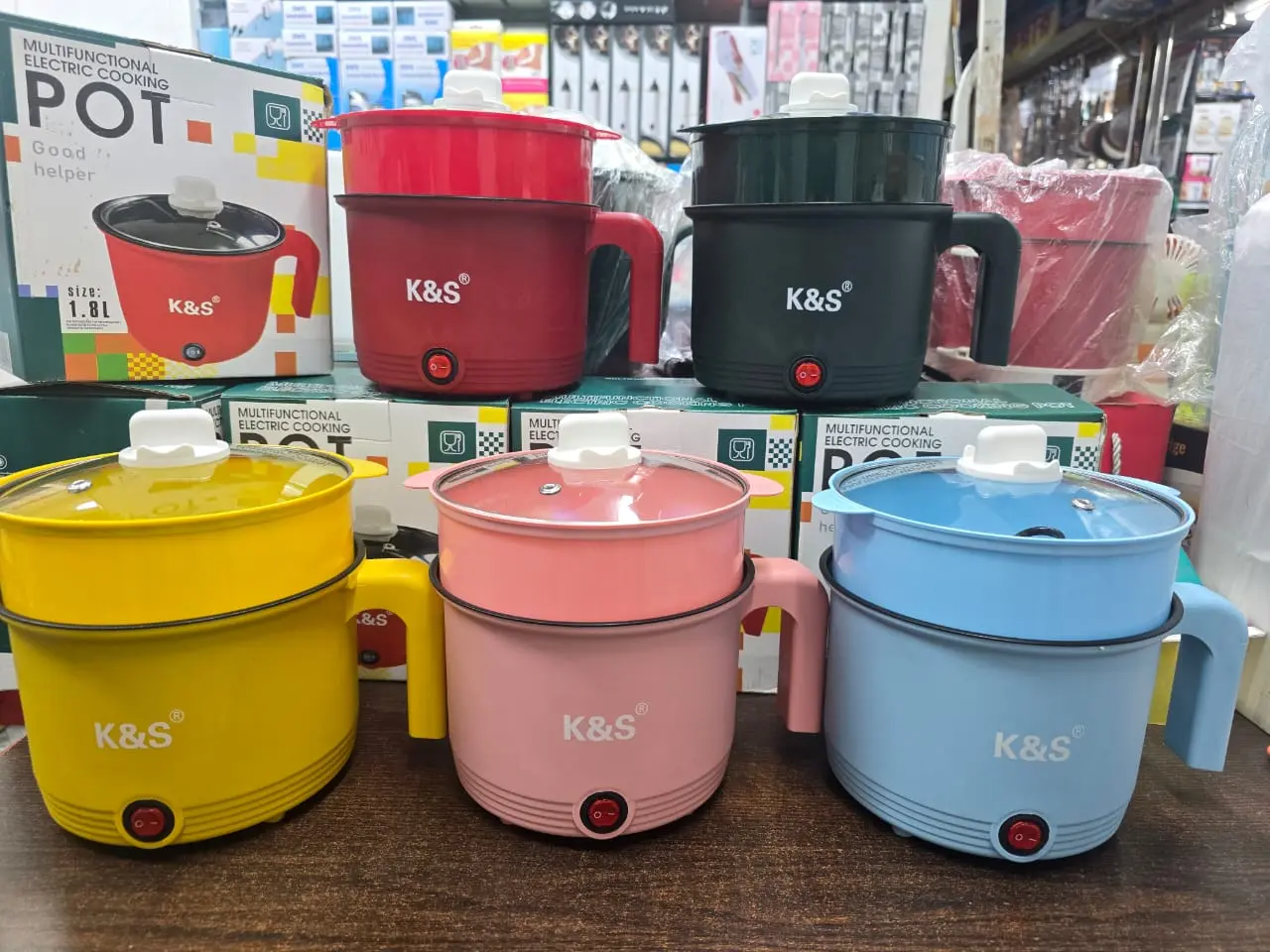 Picture of Electric Cooking Pot Small Portable Electric Mini Multi Cooker - Multicolor